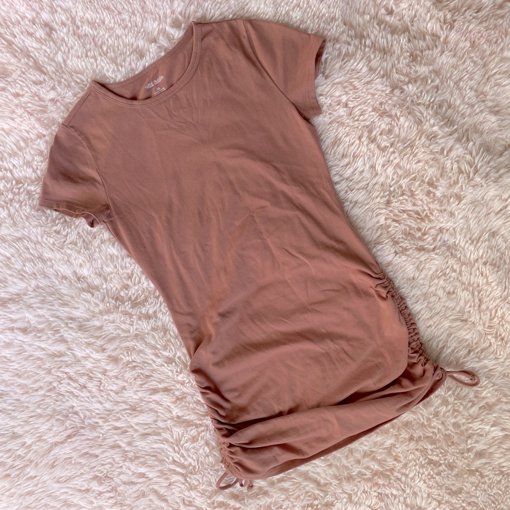 Wild Fable Rust Colored Ruched Mini Dress XS NWOT